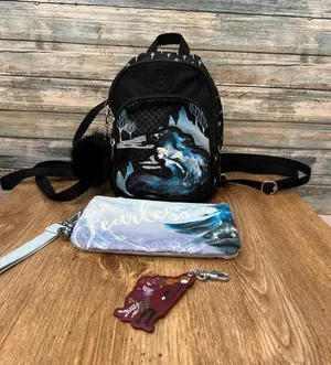 Kipling x Disney Frozen II Wristlet, Mini Bag Backpack, and Bag Charm Bundle thumbnail 1