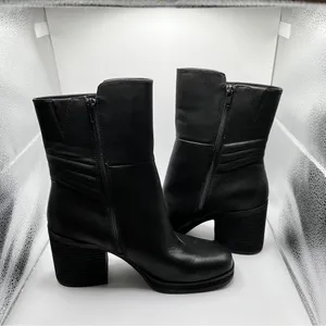 Korks Kork Ease Moergan Black Vegan Side Zip Boots Size 9.5M platform block thumbnail 7