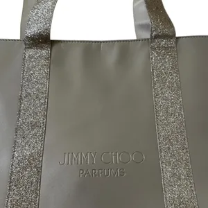 Jimmy Choo Parfums Gold Metallic Glitter Strap Tote Bag Luxury Fragrance Gift thumbnail 2