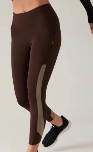 Athleta Ultimate Stash Craft Tights Leggings Toasted Brown Women’s Size Medium thumbnail 1