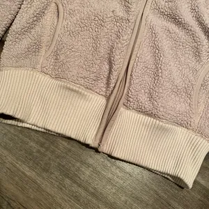 Womens American Eagle Fleece Zip Up Hoodie Jacket Beige/Light Khaki/Lite Pink Sm thumbnail 3