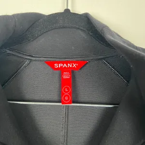 Spanx Women's Airessentials French Rib Half Zip Pullover Black Sz L thumbnail 3