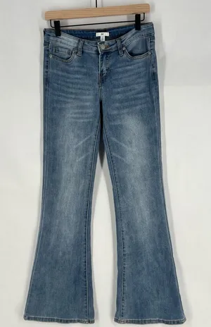 BP Stretch Medium Wash Blue Denim‎ Flare Jeans Casual Size 28 thumbnail 1