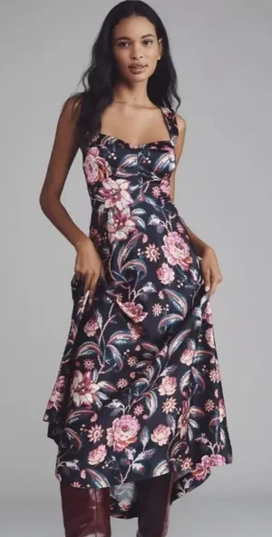 Anthropologie Maeve Jocelyn Sleeveless Slip Midi Dress thumbnail 1