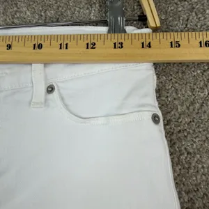 Hudson Skinny Jeans Womens 29 White Mid Rise Minimalist Designer Denim Preppy thumbnail 5
