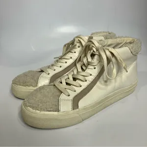 Madewell sidewalk Hightop Sneakers white leather casual unisex women’s‎ size 7.5 thumbnail 2