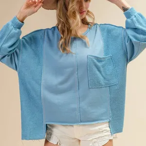 BiBi Oversized Pocket‎ Front Sweatshirt Size L thumbnail 3