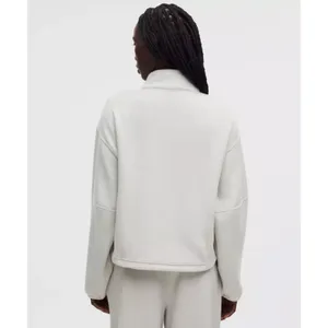 Lululemon Plush Velour Oversized Half Zip in Gray Size Small Workout Soft thumbnail 13