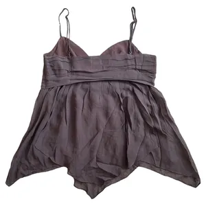 BCBGMAXAZRIA Brown Sphaghetti Top, Medium thumbnail 2