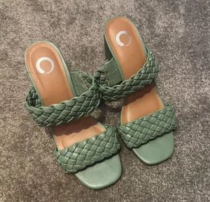 Mint Green Braided Women's Sandals Size 8 thumbnail 1
