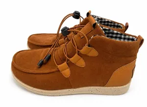 Women's Brown Ankle Boots Size 39 (Fits Like 8) Lace Up Toggle Chukka Style thumbnail 1