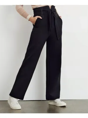 Maeve Anthropologie Irina Relaxed Ponte Black Wide Leg Pants Size 8 thumbnail 3