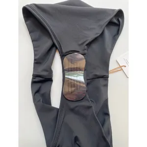 Quince Italian High-Rise High-Leg Bikini Bottom Swim Black Size XL NEW thumbnail 6