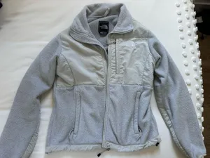 North Face Light Grey Fleece Jacket thumbnail 1