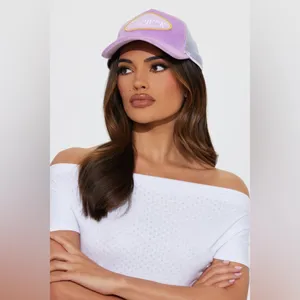 AUTHENTIC Von Dutch Purple/Lavender Velvet Trucker Hat ~ NEW with Hologram thumbnail 8