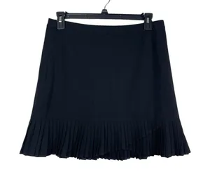 Express 90s Y2K Black Office Career Pleated Hem Line Skirt 12 thumbnail 1