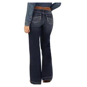 SHYANNE Women’s Tess Mid Rise Trouser Jean Washed Indigo Blue thumbnail 2