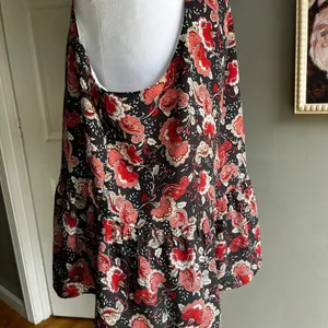Floral Paisley Print Cami Top Button Down Sleeveless Peplum Tank Blouse Large thumbnail 6