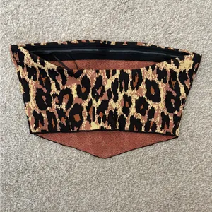 NWT STAUD Shane Leopard Print Scarf Top Multicolor Bandana Style Jacquard Knit thumbnail 6
