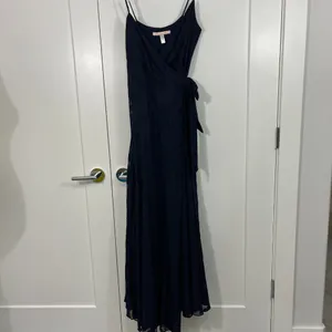 Anthropologie Hutch XS Navy Blue Alden Wrap Lace Floral Maxi Dress thumbnail 7