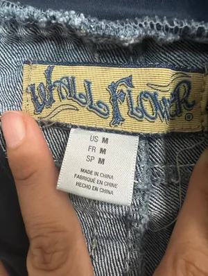 Wallflower Womens Flare Jeans Blue Stretch Dark Wash Denim Maternity M thumbnail 3