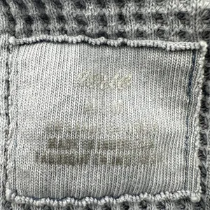 Aerie Waffle Thermal Long Sleeve Knit Pullover Crew Neck Oversized Blue Medium thumbnail 3