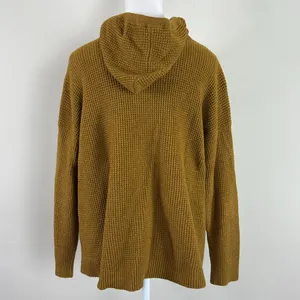 Aerie Waffle Knit Hoodie‎ in Mustard Yellow Size Medium thumbnail 2