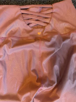 Electric Yoga pink sparkle set top with bra (large) and leggings medium) $160 thumbnail 9