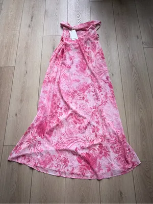 Peppermayo NWT Tara Maxi Dress Open Back Maxi Dress in Pink Print Size 12 thumbnail 10