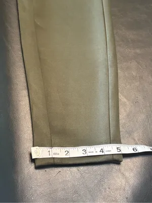 Banana Republic Devon Faux Suede Pants/Leggings in an olive green shade size 4 thumbnail 11
