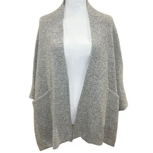 Ann Taylor LOFT Gray Oversized Cardigan‎ One Size Pockets thumbnail 2