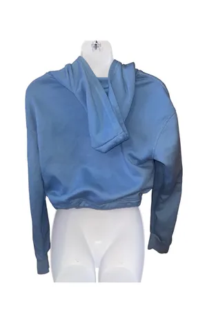 Aeropostale Hoodie Cropped Vintage Blue Rhinestone thumbnail 2