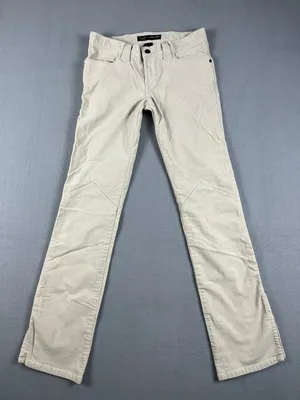 Abercrombie & Fitch Off-White Y2K low rise split hem corduroy Size: 0 thumbnail 1