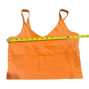 Lululemon Womens 8 Align Tank Orange Soda Fitted Crop Basic‎ Trendy Athletic thumbnail 9