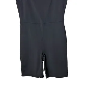 Aritzia Babaton Square Neck Biker Short Romper Women Medium Black Bodysuit thumbnail 7