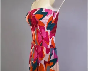 Abel the Label Anthropologie Floral Dress Maxi Strapless thumbnail 2