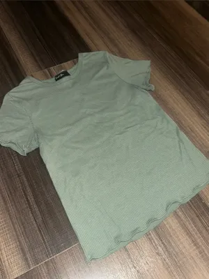 Olive Green/Sage Ribbed Short-Sleeve Top thumbnail 2