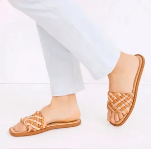 The Suzi Slide Sandal in Multi Woven Leather Size 9 thumbnail 1