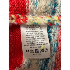 Sparrow Anthropologie Merino Wool Mohair Striped Fair Isle Cardigan Sweater M thumbnail 5