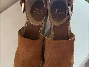Marc Fisher Brown Suede Espadrille Wedge Sandals thumbnail 2