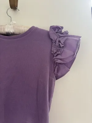 Anthropologie Ruffle Sleeved Top thumbnail 2