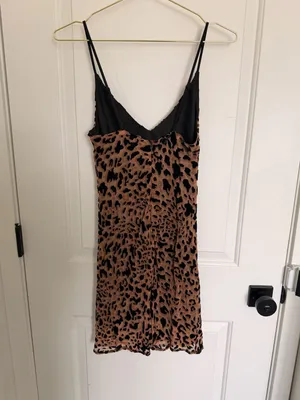 Forever 21 Leopard Print Velvet Burnout Mini Slip Dress thumbnail 2