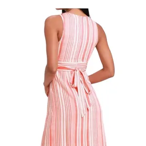 Lulus Estnelly Striped Button-Front Midi Dress L thumbnail 2