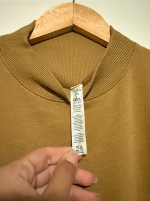 ALO Yoga mustard freestyle mock neck Sweatshirt thumbnail 3