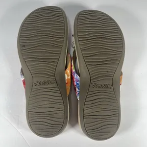 Vionic Women’s Floral Thong Sandals Multicolor/Beige Slip On US 7 EU 38 thumbnail 8