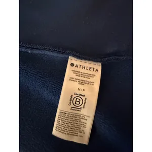 Athleta Cozy Karma Asym Pullover • Navy • M/P thumbnail 5