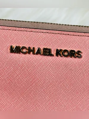 Michael Kors Pink Saffiano Zip Wallet with Gold Hardware thumbnail 3
