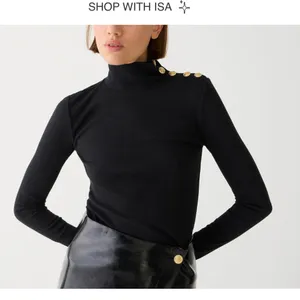 New with Tags JCrew Rib Knit Turtleneck with Buttons Sz M thumbnail 2