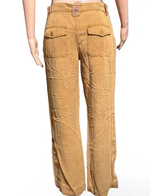 Pulp women's mid-rise butter scotch side panel Tencel bootcut pants 8/M thumbnail 3