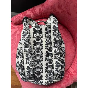 Kavu Black and White Floral Patterned Backpack thumbnail 4